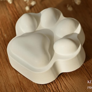 Mini urn paw print | Small cremation urns for the ashes of a dog or cat | Handmade ceramic keepsake urn