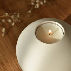 Mini urn candle holder | Handmade ceramic tealight keepsake urn | Small cremation urns for human and pet ashes