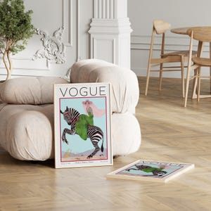 Classic Vogue poster print, perfect for dressing rooms or fashion studios.