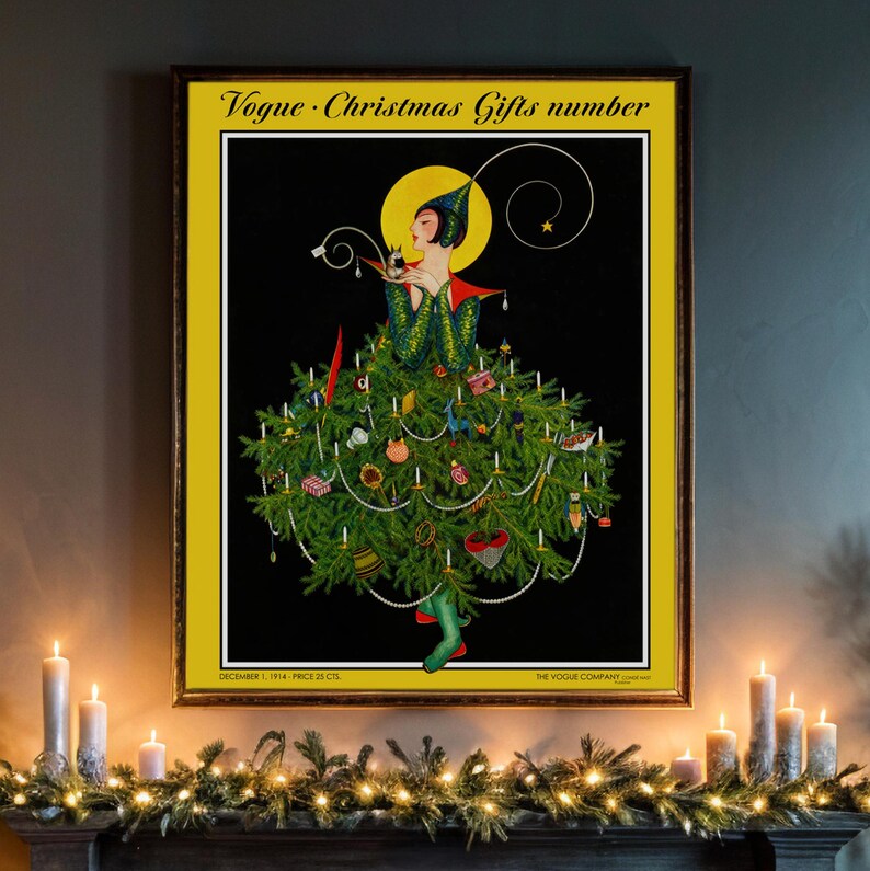 Vintage Vogue Christmas Poster