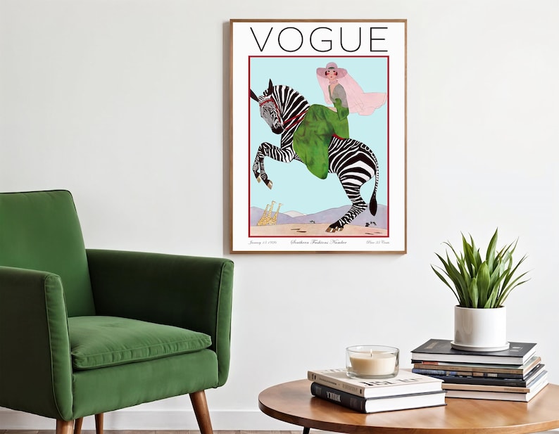 Vogue wall art print for lovers of high fashion and timeless style.