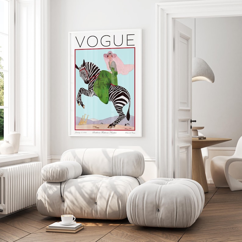 Printable Vogue wall art showcasing an iconic fashion magazine cover.