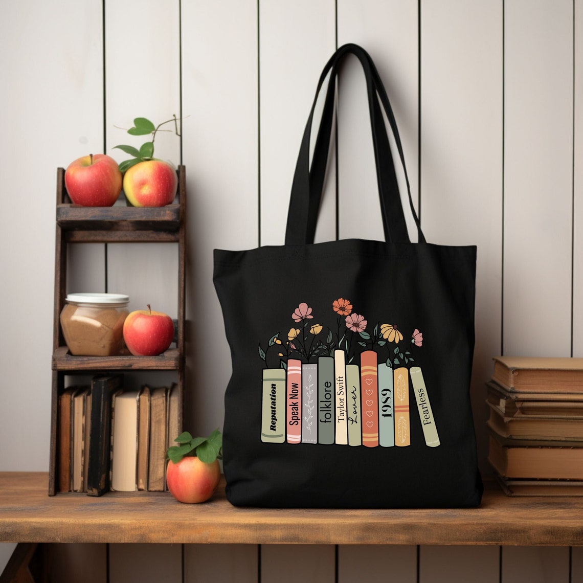 Book Bags Rapper Albums as Books Tote Bag Country Music Tote Bag Trendy Aesthetic for ...