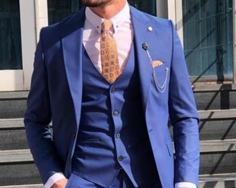 Herren dreiteiliger Anzug: Slim Fit dreiteilig - Wedding & Party Wear