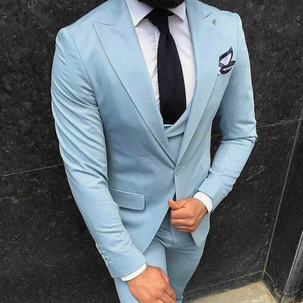 Baby Blue Prom Suits - Etsy