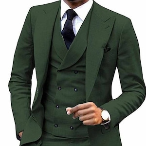 Men Suit Slim Fit Designer Three Piece Green Mens Suit for Wedding, Engagement, Anniversary, Prom, Groom wear and GroomsMen Suit Slim Fits