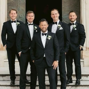 Men Custom Suit Premium Two Piece Black Men&#39;s Suit for Wedding, Engagement, Anniversary, Prom, Groom wear and Grooms Men Suit Slim Fits