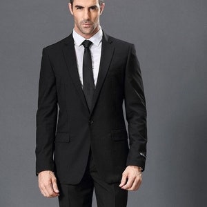 Stylish Designer Three Piece black Men Suit for Wedding, Engagement, Anniversary, Prom, wear and Grooms Men Suit Slim Fits, Party wear