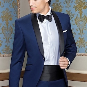 Men Suit Slim Fit Classy Two Piece Blue Men&#39;s Suit for Wedding, Engagement, Anniversary, Prom, Groom wear and Grooms Men Suit Slim Fits