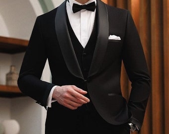Men Suit Designer Three Piece Black Tuxedo Men's Suit for Wedding, Engagement, Anniversary, Prom, Groom wear and Grooms Men Suit Slim Fits