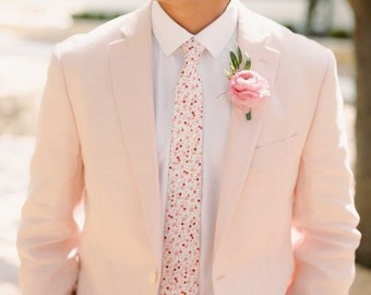 Men's Two-Piece Suit: Peach Color for Weddings and Formal Events