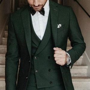 Men Suit Slim Fit Designer Three Piece Green Men's Suit For Wedding, Engagement, Anniversary, Prom, Groom wear and Grooms Men Suit Slim Fits