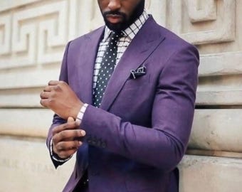 Men's Purple Two-Piece Suit Slim Fit (Wedding, Prom, Groom)