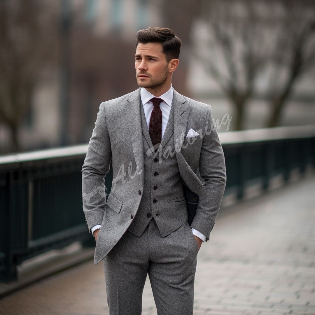 その他 TSJ SUITS 3P GRAY M その他 TSJ SUITS 3P GRAY M Enzo Custom | S180's Grey Three-Piece Suit