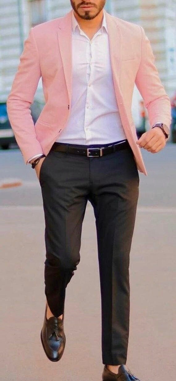 Men's Pink Suit: Slim Fit Blazer for Weddings and Events (custom Options) -  Etsy