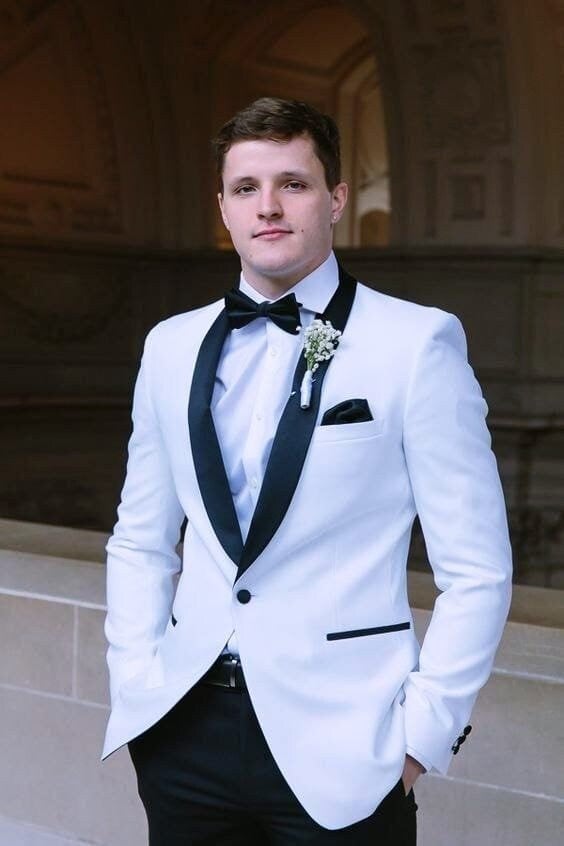 Men Suit Designer Two Piece White Tuxedo Men's Suit for Wedding, Engagement, Anniversary, Prom, Groom wear and Grooms Men Suit Slim Fits