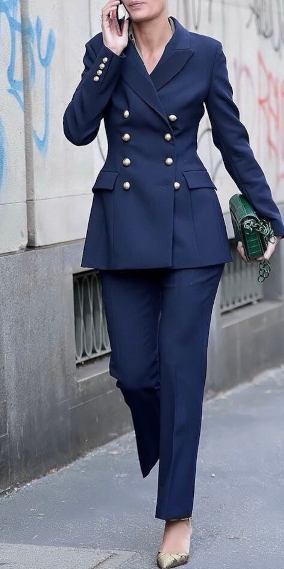 Female double breasted suit outlet