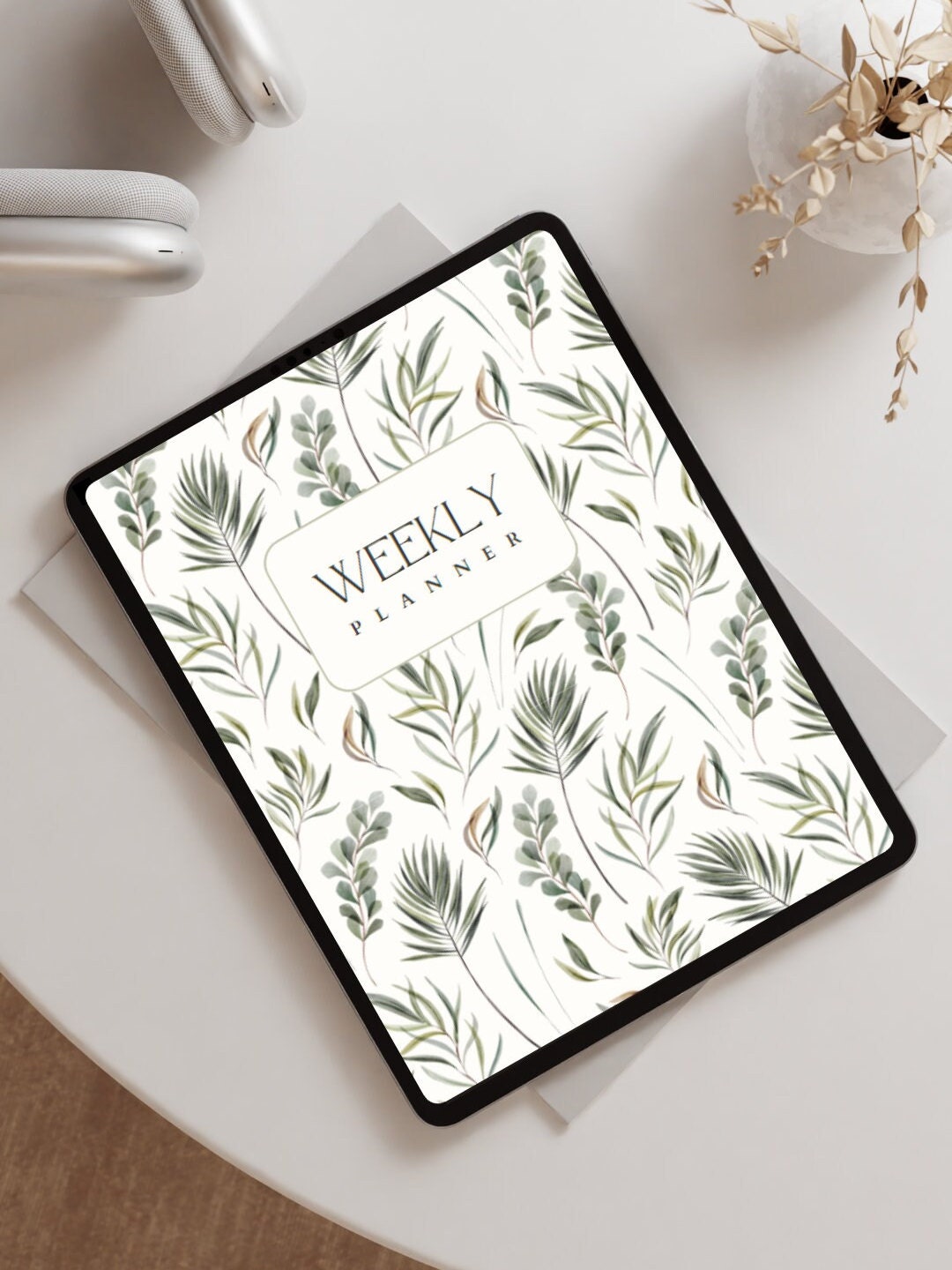 Verdant Oasis: Green Plant Watercolor Weekly Planner (PRINTABLE) - Etsy