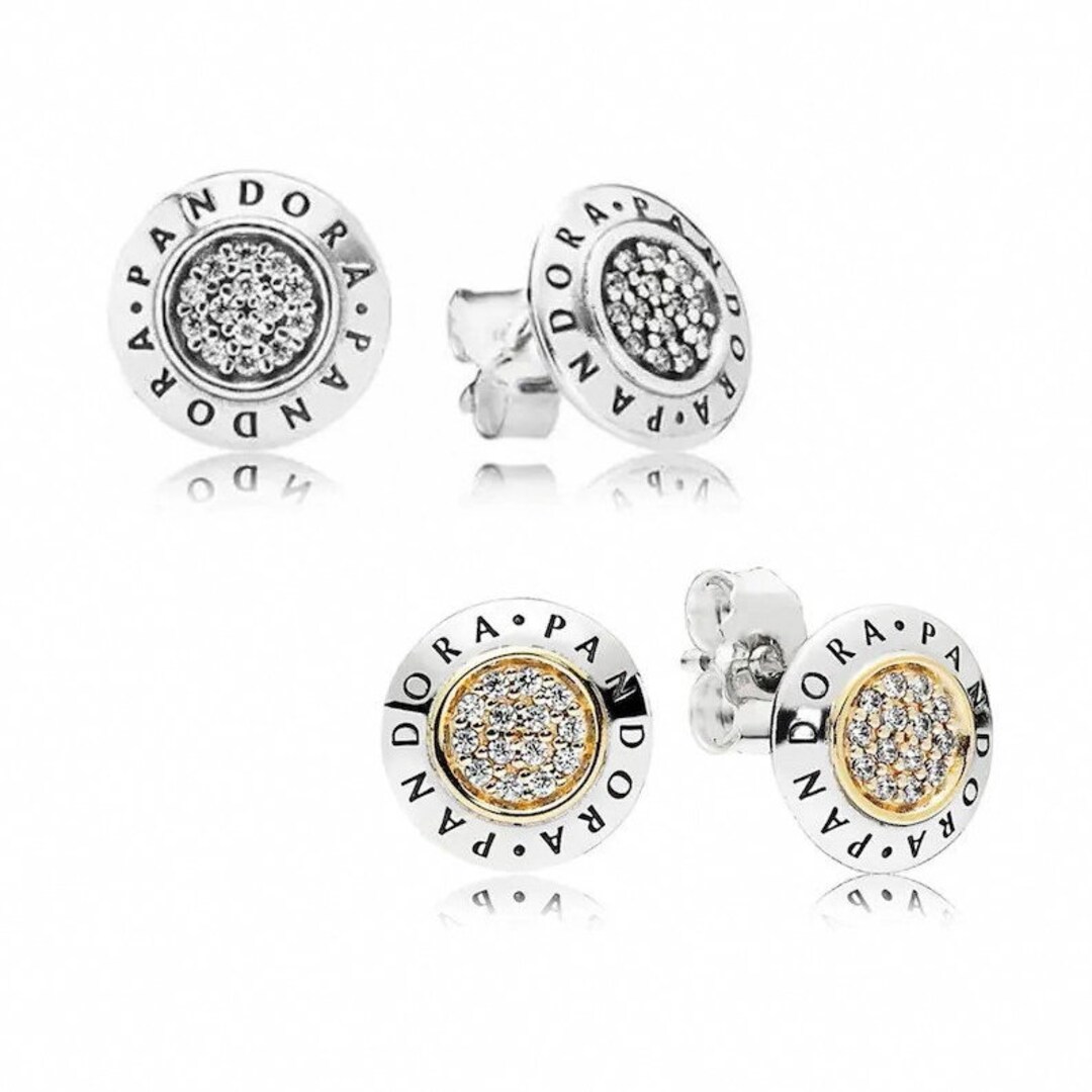 Pandora Sparkling Stud Earrings Pandora Pavé Diamond Etsy Australia