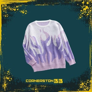 Pull flamme violet hot sale