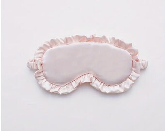 Frilled Satin Sleep Mask - Pink, Blue, Black & Lilac