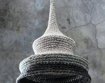 Crochet pattern to create a beautiful lampshade/decoration, PDF in ITA language, 8 pages of instructions to make MOMI