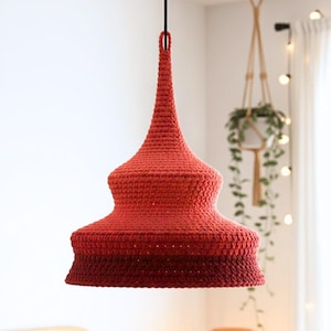 Momi Crochet Lampshade Pattern PDF | Modern Boho Light Cover | DIY Crochet Home Decor | Instant Download Tutorial