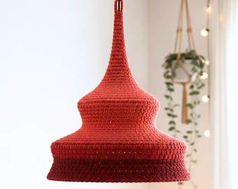 Momi Crochet Lampshade Pattern PDF | Modern Boho Light Cover | DIY Crochet Home Decor | Instant Download Tutorials