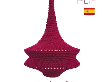 PDF pattern tutorial to create your Coco lamp / ES Spain version / Crochet tutorial / Handmade home decor & gift / Crochet pattern