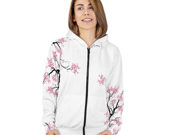 Sakura Blossom Zip Hoodie (AOP)