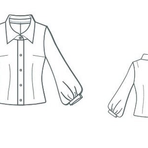 Shirt Pattern, Women Shirt Sewing Pattern,sewing Pattern PDF,US Sizes 2 ...