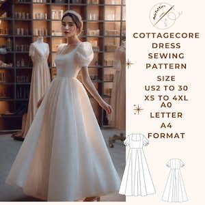 Bridgerton Gown Sewing Pattern, Bridgerton Dress, Renaissance dress sewing pattern, Maxi Dress, Ball Gown, US 2 to 30 and XS to 4XL