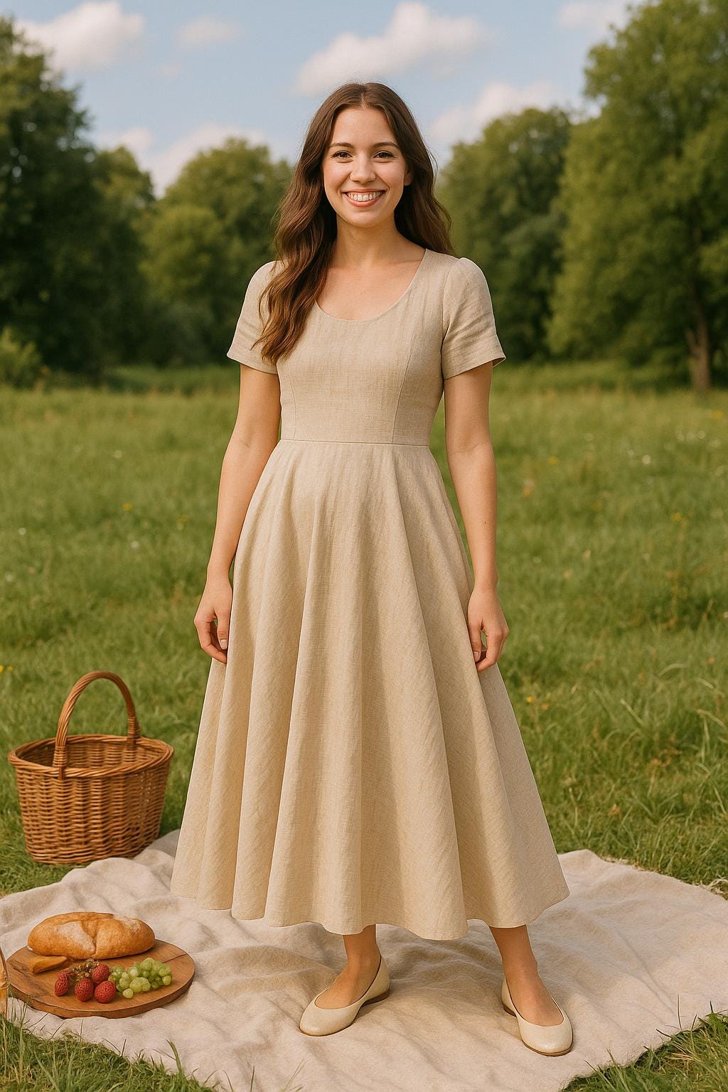 vintage linen dress pattern Linen Dress Pattern,linen Vintage Dress Sewing Pattern,range of Size Options US2 to 30 and XS to 4xl,suitable A0- A4-US Letter Paper Format