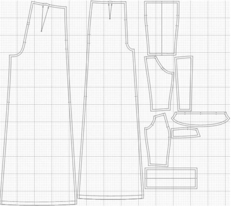 Palazzo Full Jumpsuit Sewing Pattern, PDF Sewing Pattern Instant Download, Easy Digital Pdf, US Sizes 2-30, Plus Size Pattern image 7