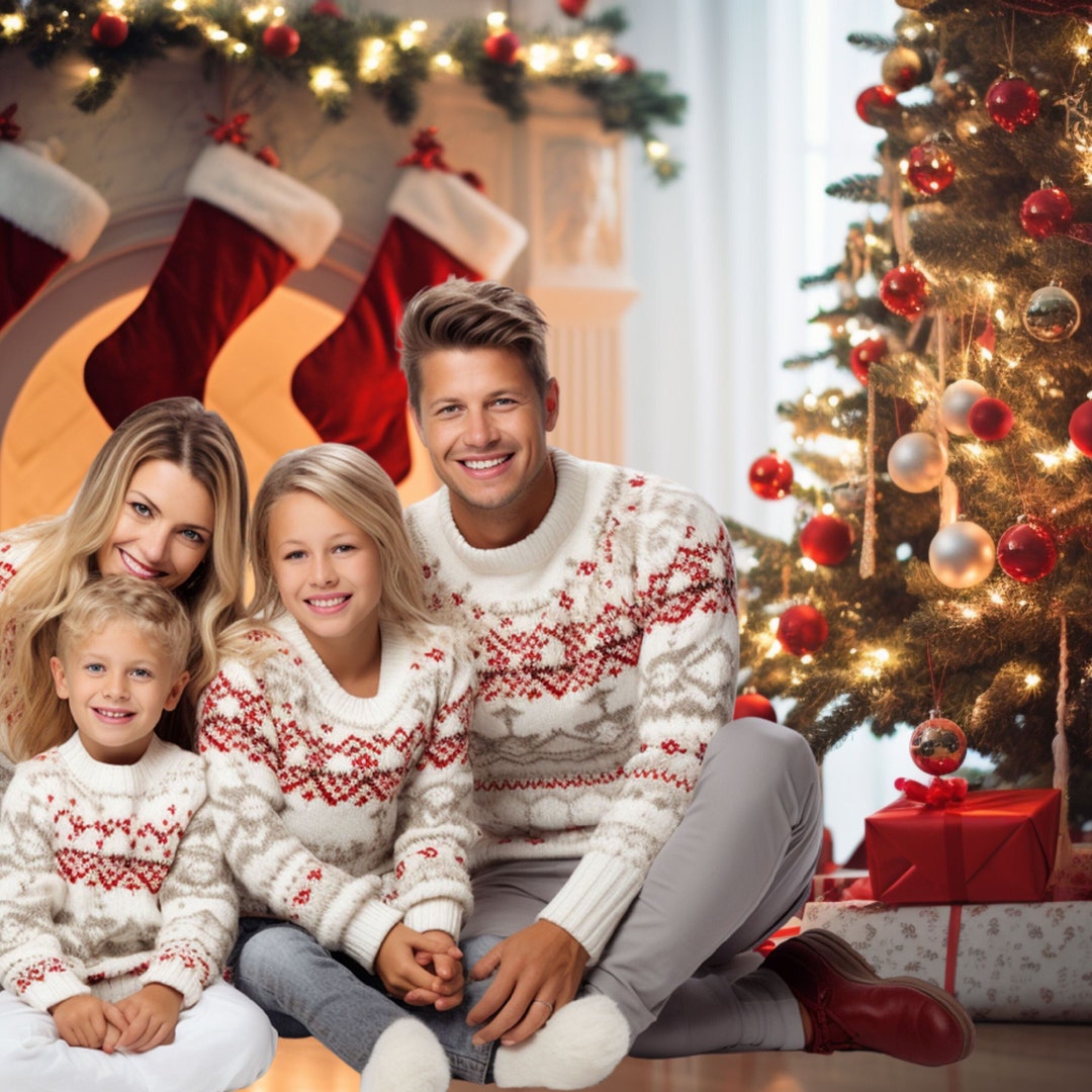 15 Christmas Family Portrait Backdrops Christmas Evening Photoshoot