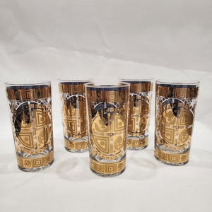 Vintage Culver Coronet Bar Glasses