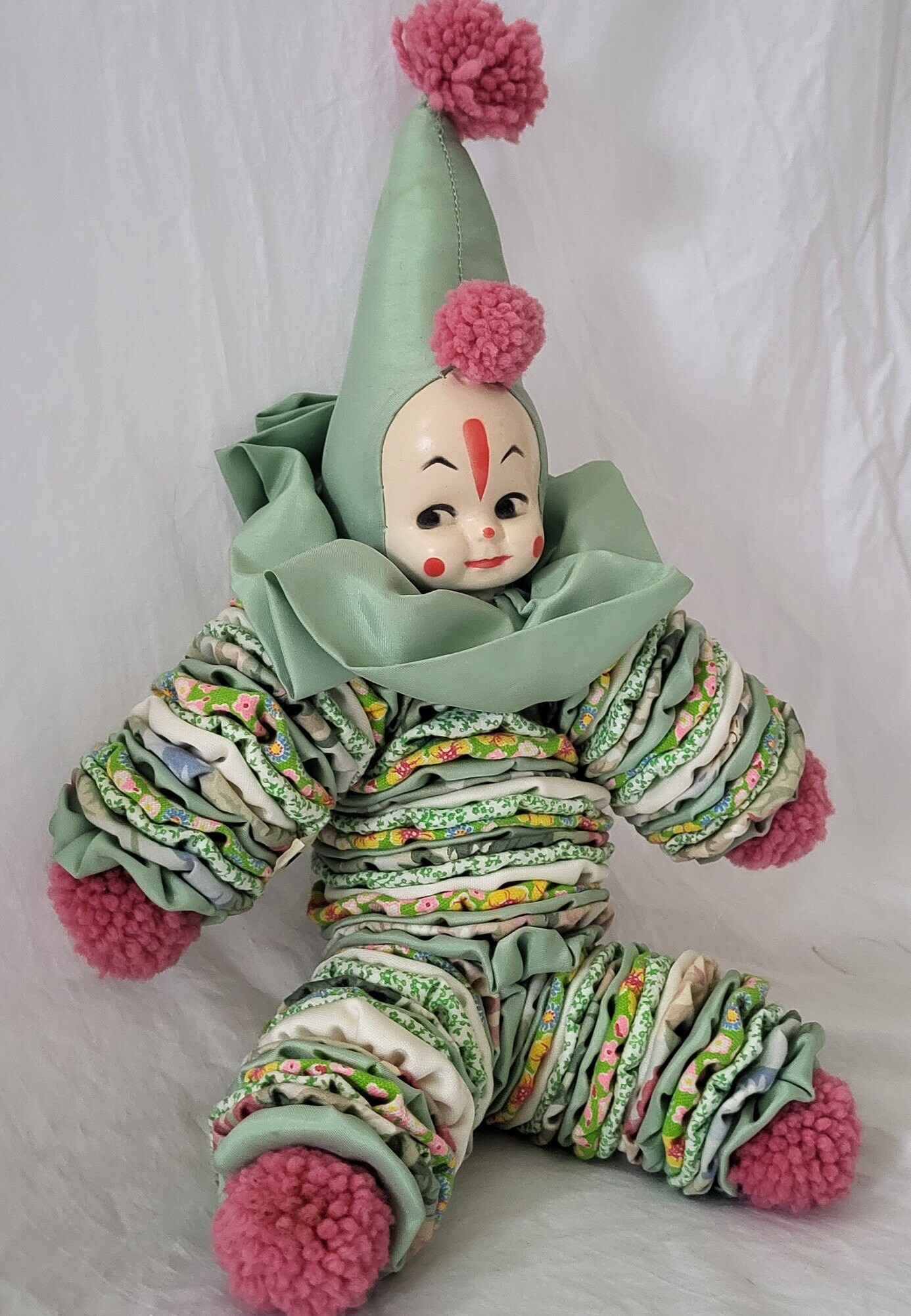 Antique Yo Yo Clown Doll Collector Art Doll Kids Doll Nursery Baby Room