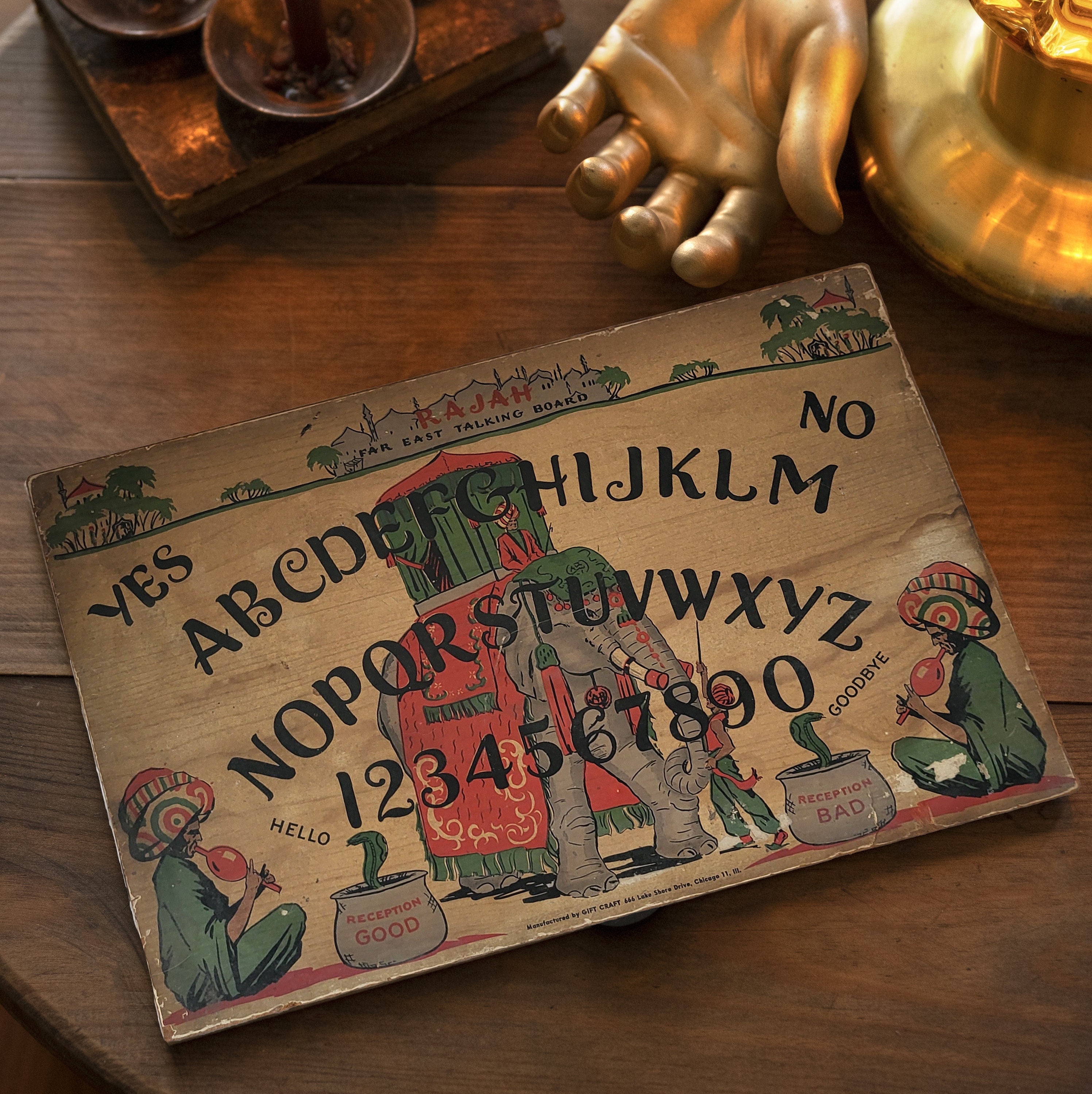 1940s Ouija Talking Board Rajah Far East Gift Craft; Wicca