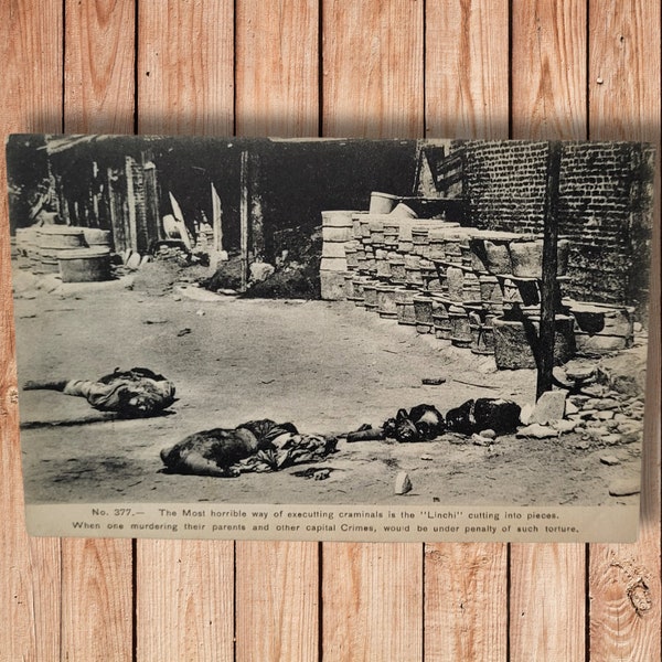 Morbid Postcard, Vintage Postcard China; Historical Events Postcard; Antique Postcards, Rare Postcards, Collectable