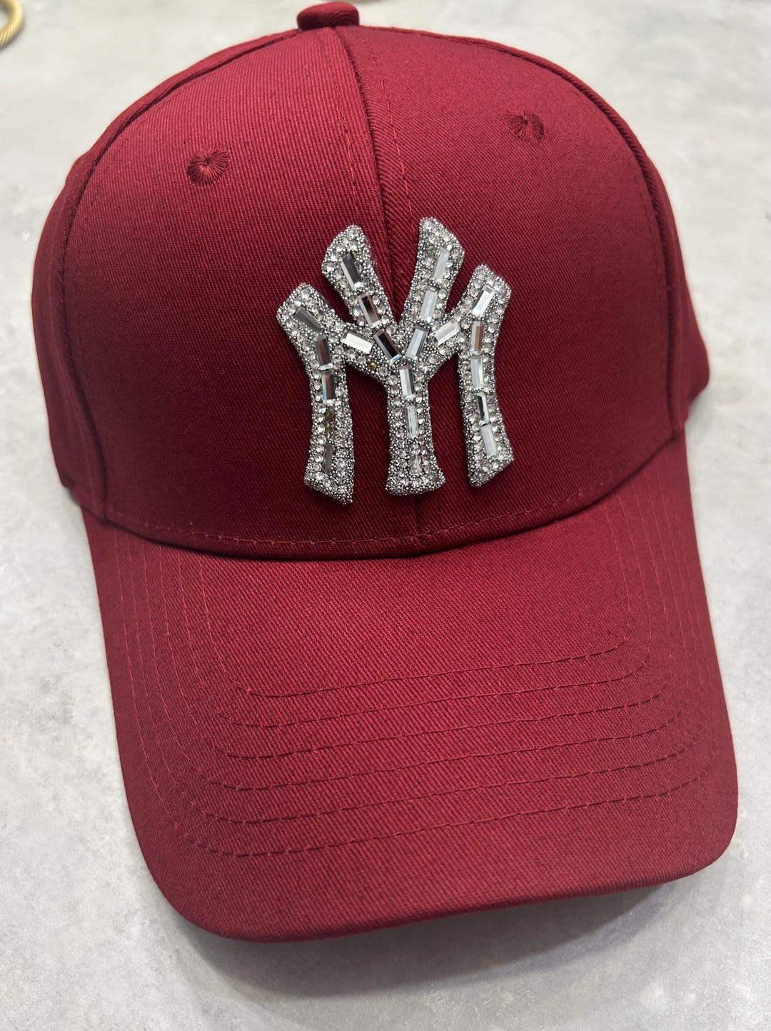 BLING RED Wine/burgundy Bling Logo Baseball Hat - Etsy display picture 3