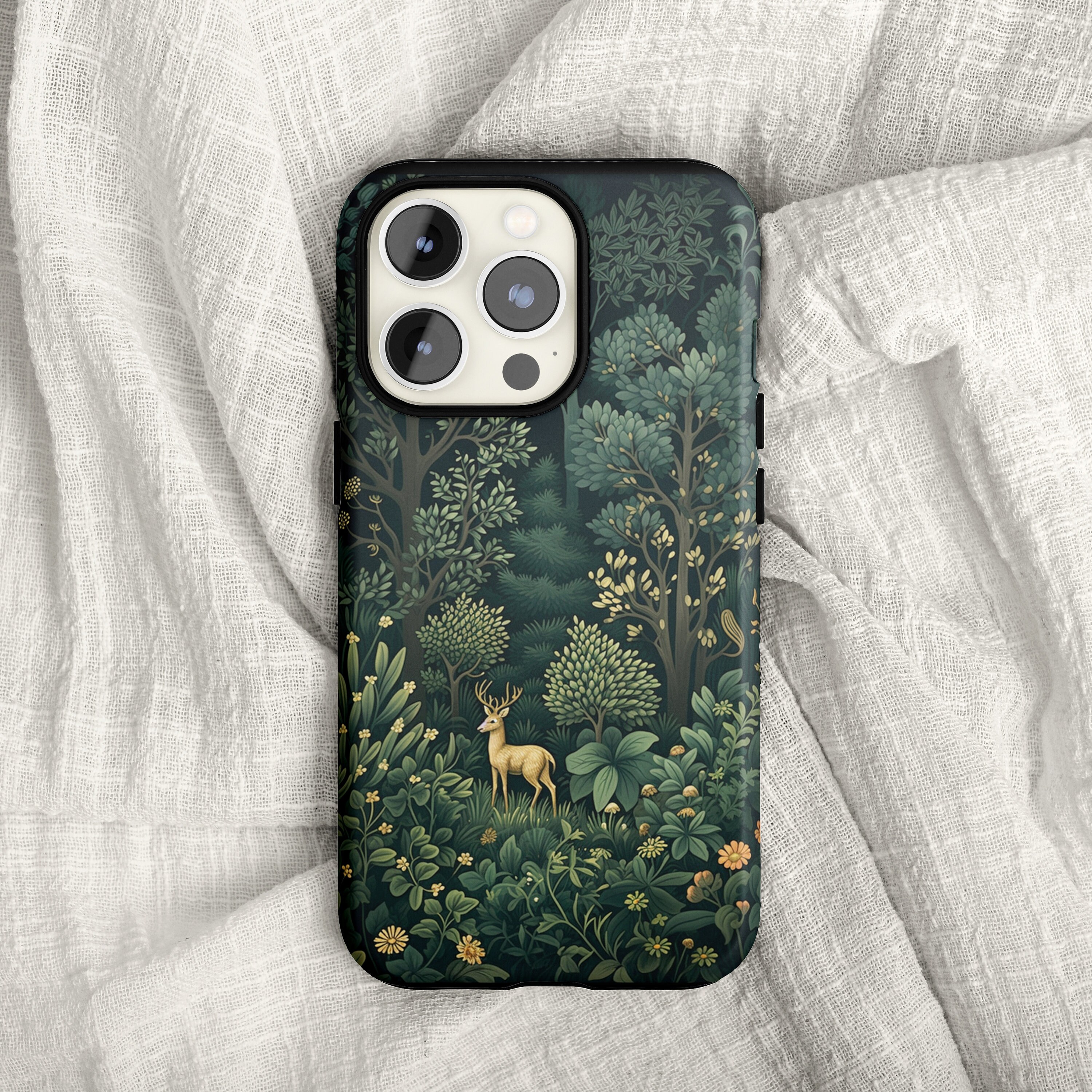 Luxury 3D Printing High Quality PU Leather Deer Phone Case for