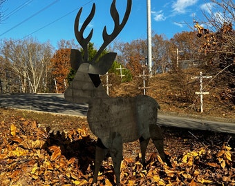 Metal Reindeer Yard Decoration | Reindeer Decor | Yard Art | Metal Garden Sign | Christmas Decor | Christmas Decoration | Yard Decor