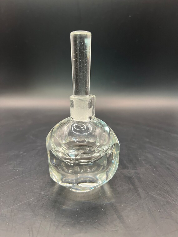 Crystal Faceted Perfume Bottle Orrefors