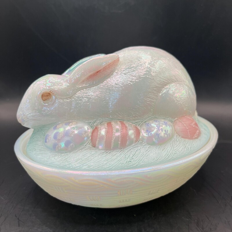 Fenton Glass Bunny - Etsy