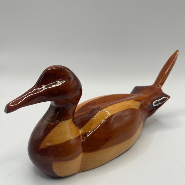 Folk Art Wood Carving Duck Carl Sikes
