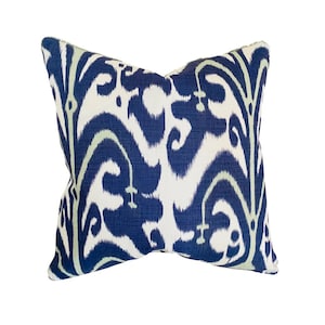 50 x 50cm Square Christopher Farr Belfour Ikat Cushion with Contrast Piping