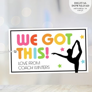 Printable Dance Gift Tag, Gift Ideas for Dancers, Dance Team Tag, Dance Competition Tag, Dance Team good luck tag, Dance Recital Tag, 311