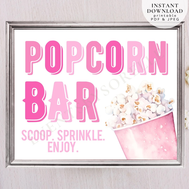 Fun Popcorn Sign Popcorn Sign - Etsy
