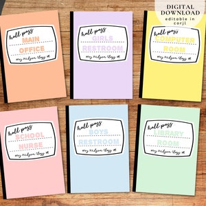 Klassenzimmer-Pass, Toiletten-Pass, Krankenschwester-Pass, Elementar-Hall-Pass, Vorschul-Hall-Pass, Lehrer-Hall-Pass, Schulanfang-Pass, 431
