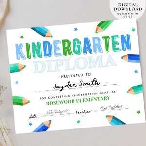 Certificat d'obtention du diplôme de maternelle, Certificat de fin d'études secondaires, Certificat de diplôme de maternelle, Diplôme de dernier jour de maternelle, 433